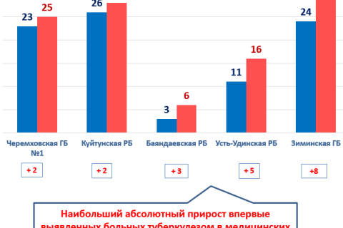 Территории с наибольшим приростом заболевших туберкулезом в 2025 году